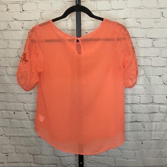 Ya Los Angeles Silk Blend Orange Blouse - Picture 2 of 4
